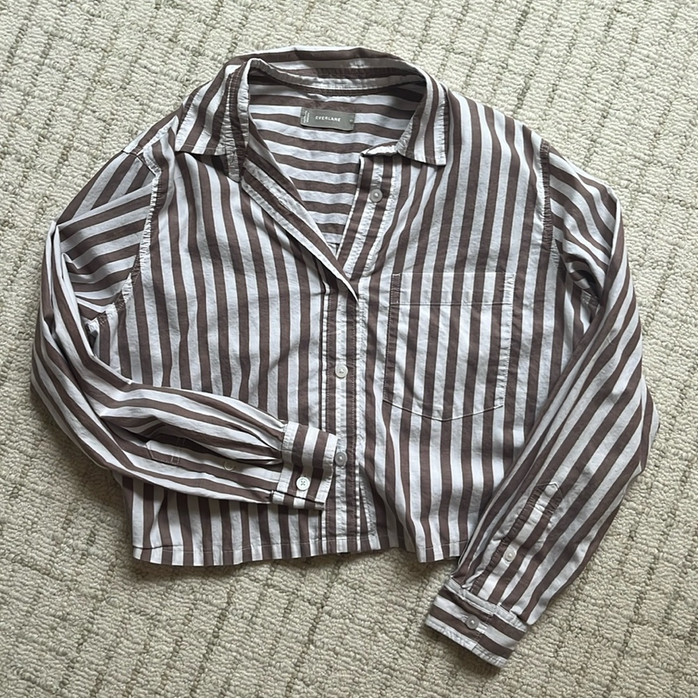 EVERLANE Crop Button Down